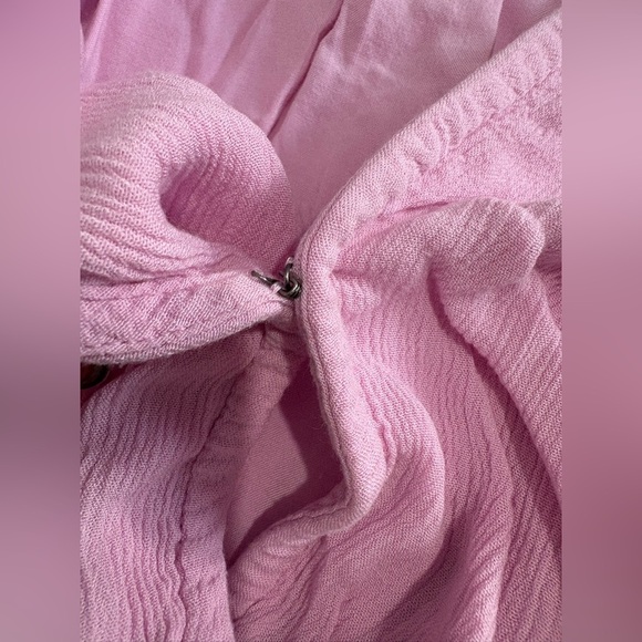 Abercrombie&Fitch twist front crop top size small pink short sleeve - Picture 5 of 10